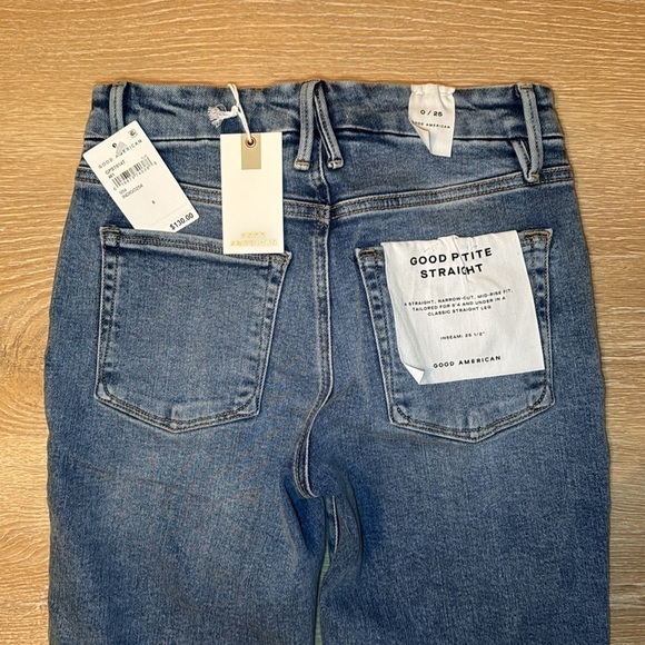 Good American Petite Straight Jeans - size 0/25 - Picture 6 of 6